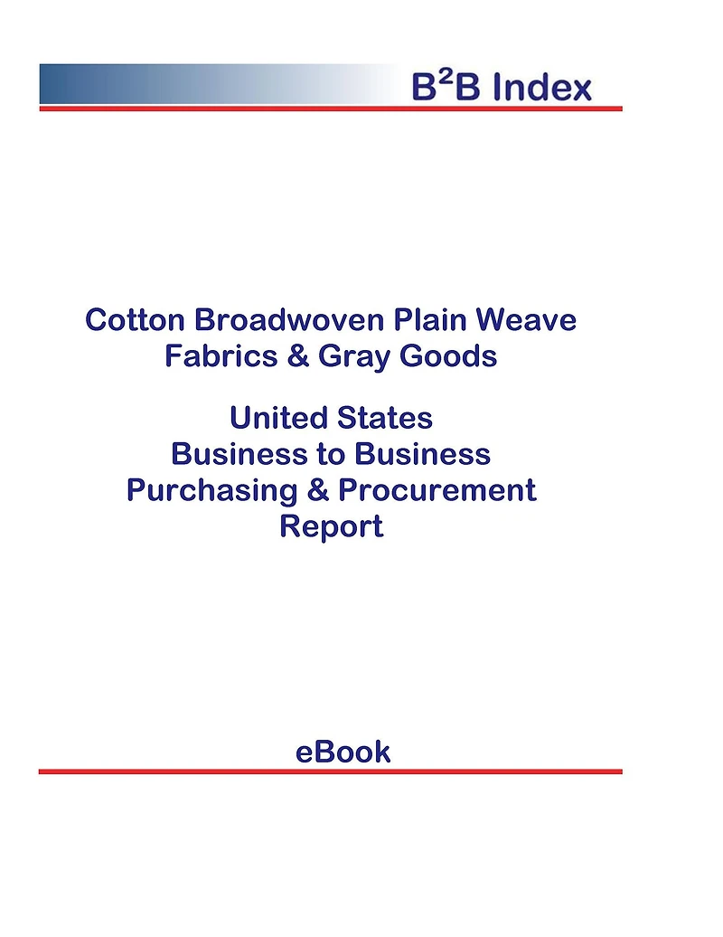 Cotton Broadwoven Plain Weave Fabrics & Gray Goods B2B United States