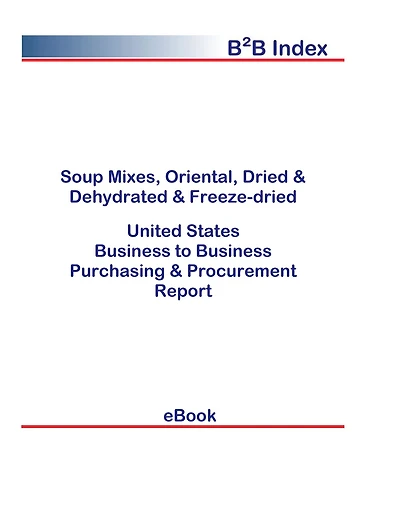 Soup Mixes, Oriental, Dried & Dehydrated & Freeze-dried B2B United States
