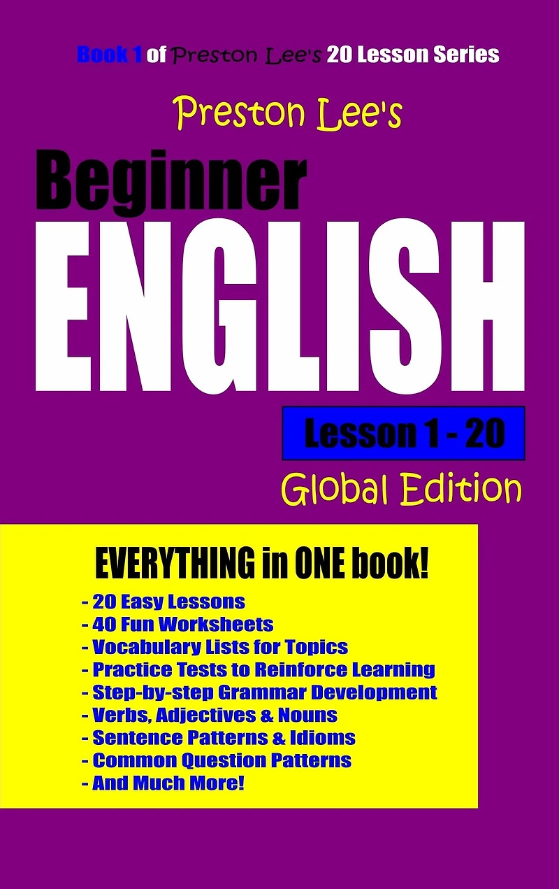 Preston Lee's Beginner English Lesson 1: 20 Global Edition