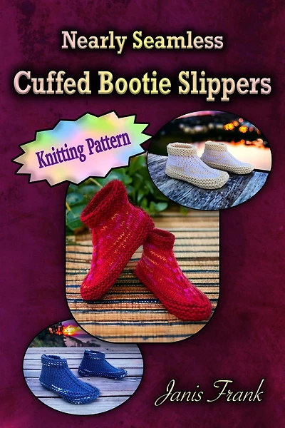 Nearly Seamless Cuffed Bootie Slippers for Adults