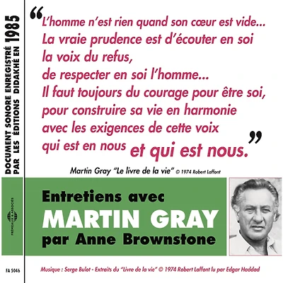 Entretiens avec Martin Gray. Le livre de la vie