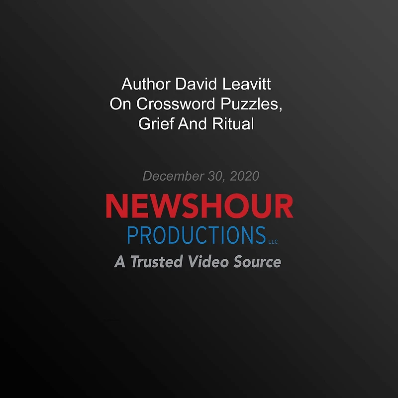 Author David Leavitt On Crossword Puzzles, Grief And Ritual