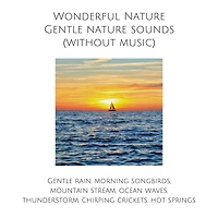 Wonderful Nature: Gentle nature sounds (without music): Calming rain, morning songbirds, mountain stream, ocean waves, thunderstorm, chirping crickets, hot springs