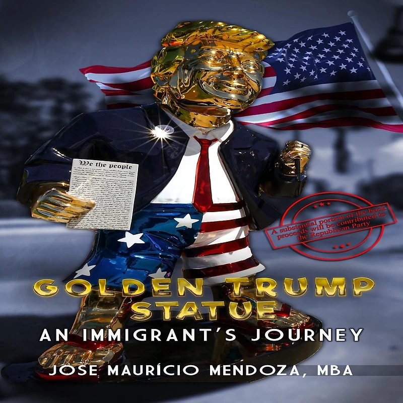 Golden Trump Statue: An Immigrant's Journey: