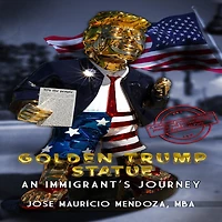Golden Trump Statue: An Immigrant's Journey: