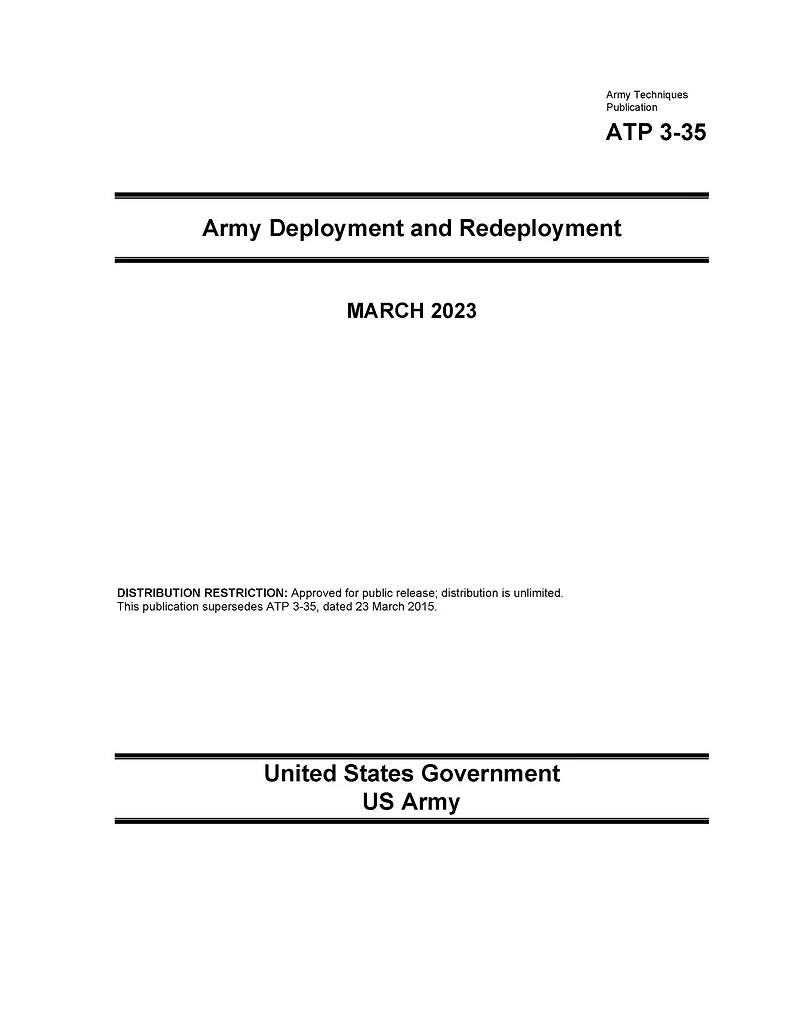 Army Techniques Publication ATP 3-35 Deployment and Redeployment March 2023