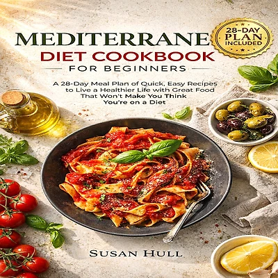 MEDITERRANEAN DIET COOKBOOK FOR BEGINNERS: A 28-Day Meal Plan of Quick, Easy Recipes That a Pro or a Novice Can Cook To Live a Healthier Life With Great Food That Won't Make You Think You're on a Diet