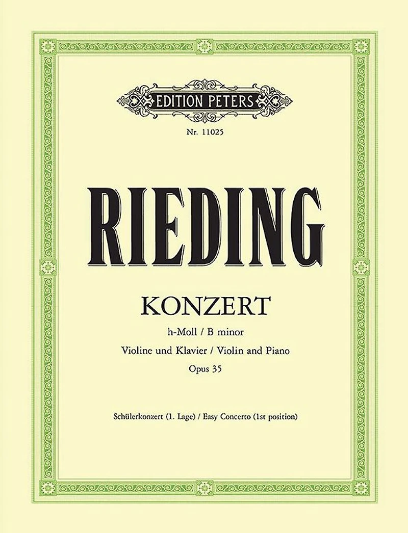 Concerto for Violin and Piano in B minor Op. 35: Easy Concerto in 1st Position