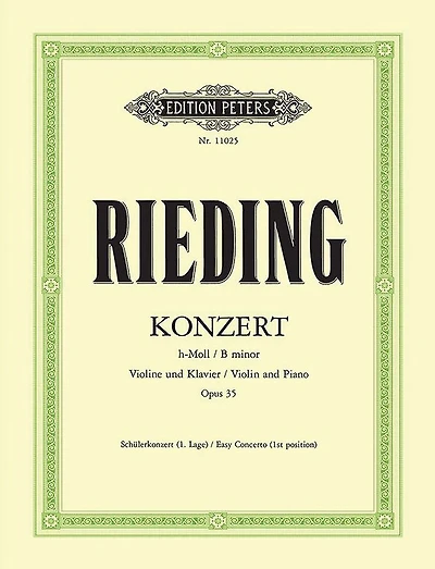 Concerto for Violin and Piano in B minor Op. 35: Easy Concerto in 1st Position