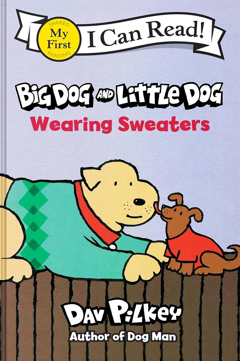 Big Dog and Little Wearing Sweaters