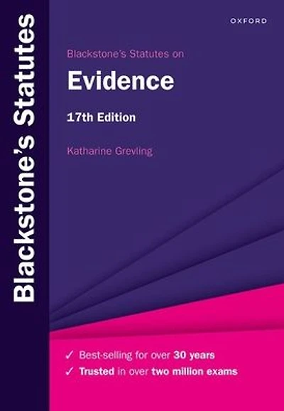 Blackstone's Statutes on Evidence