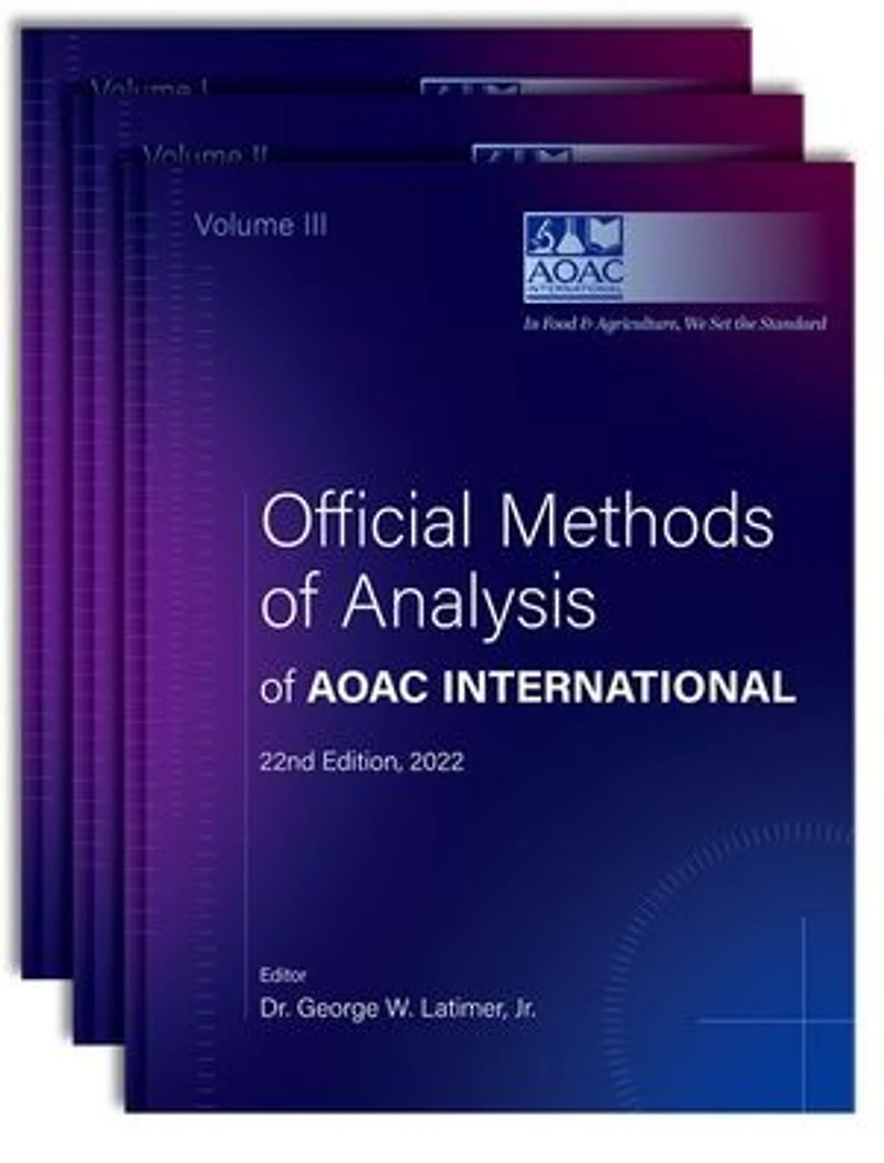 Official Methods of Analysis of AOAC INTERNATIONAL: 3-Volume Set