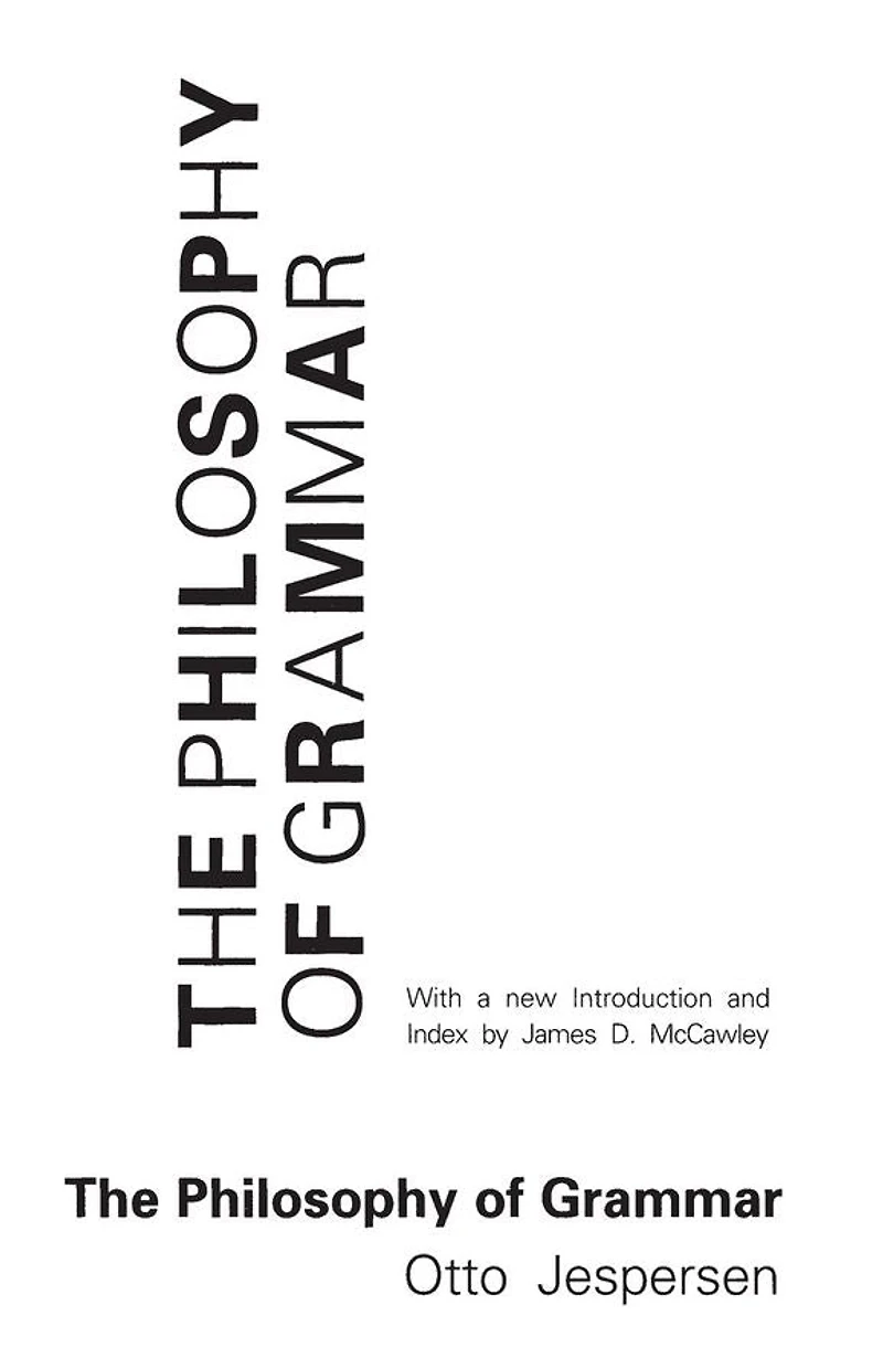 The Philosophy of Grammar