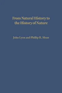 from Natural History to the of Nature: Readings Buffon and His Critics