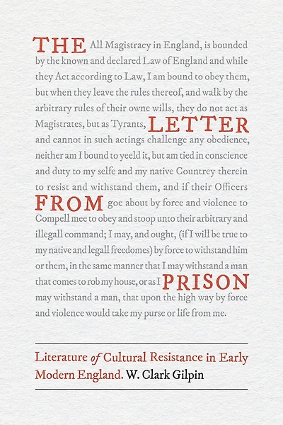 The Letter from Prison: Literature of Cultural Resistance Early Modern England