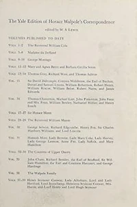 The Yale Editions of Horace Walpole's Correspondence, Volume 17: With Sir Horace Mann, I