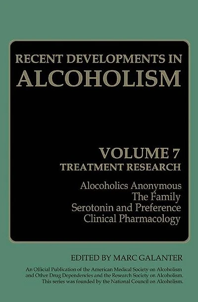 Recent Developments Alcoholism: Treatment Research