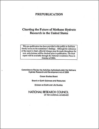 Charting the Future of Methane Hydrate Research in the United States