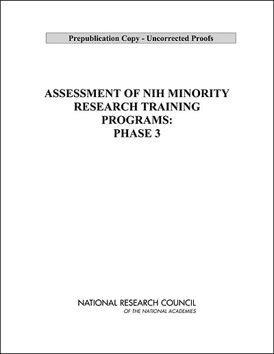 Assessment of NIH Minority Research and Training Programs: Phase 3