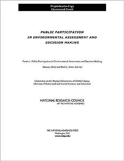 Public Participation in Environmental Assessment and Decision Making