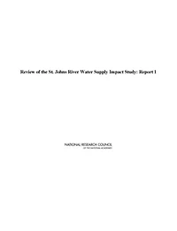 Review of the St. Johns River Water Supply Impact Study: Report 1