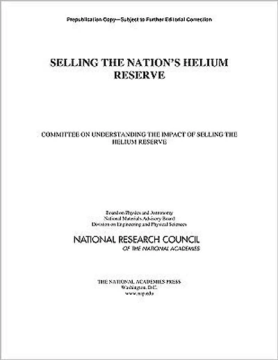 Selling the Nation's Helium Reserve