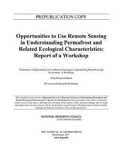 Opportunities to Use Remote Sensing in Understanding Permafrost and Related Ecological Characteristics: Report of a Workshop