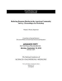 Reducing Response Burden in the American Community Survey: Proceedings of a Workshop