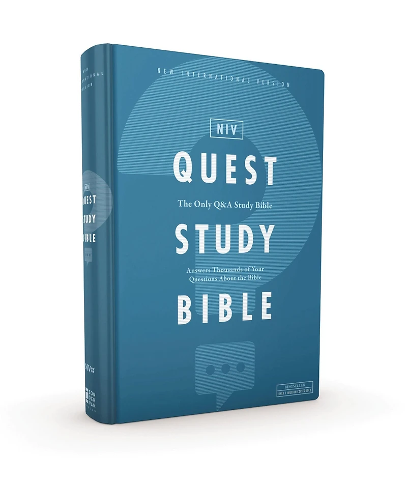 NIV, Quest Study Bible, Hardcover, Blue, Comfort Print: The Only Q and A Bible