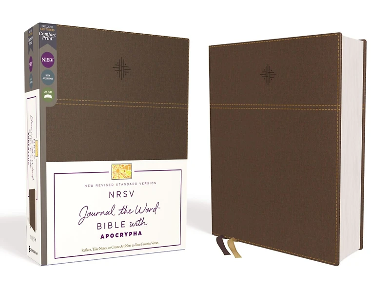NRSV, Journal the Word Bible with Apocrypha, Leathersoft, Brown, Comfort Print: Reflect, Journal, or Create Art Next to Your Favorite Verses