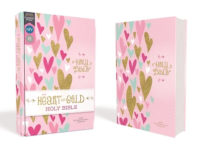 NIV, Heart of Gold Holy Bible, Hardcover, Red Letter, Comfort Print