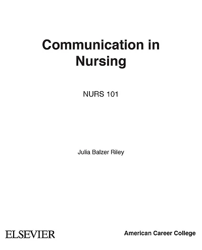 Communication in Nursing