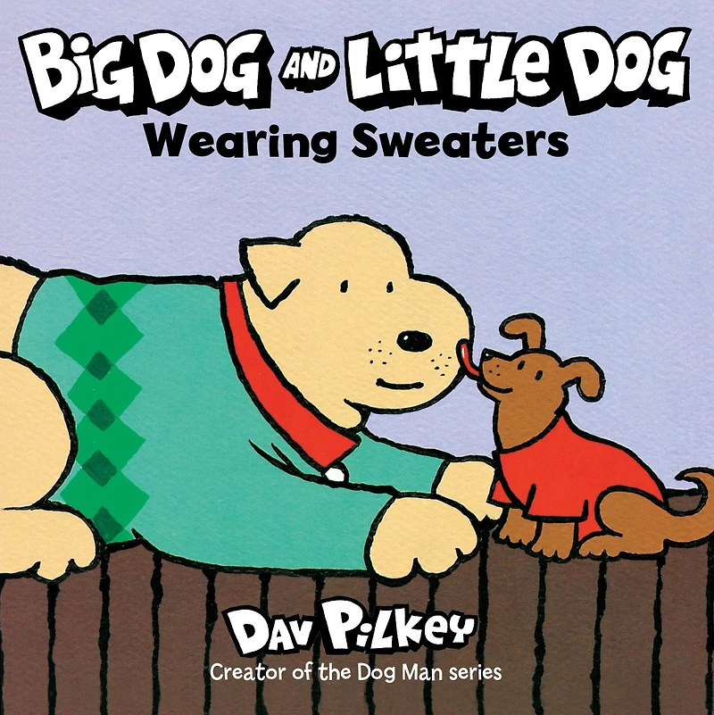 Big Dog and Little Wearing Sweaters