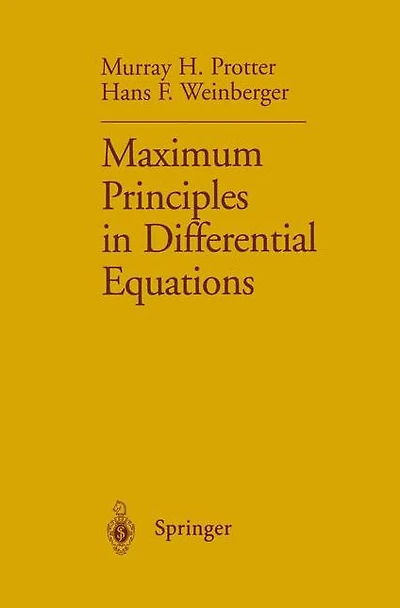 Maximum Principles Differential Equations