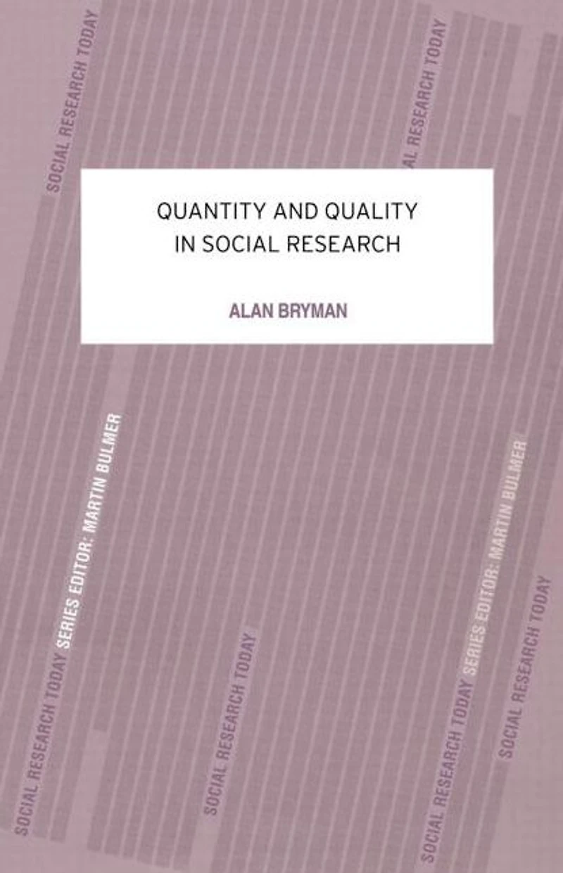 Quantity and Quality Social Research