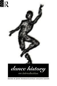 Dance History: An Introduction