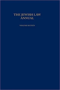 The Jewish Law Annual Volume 16