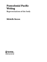 Postcolonial Pacific Writing: Representations of the Body