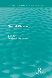 Social Choice (Routledge Revivals)
