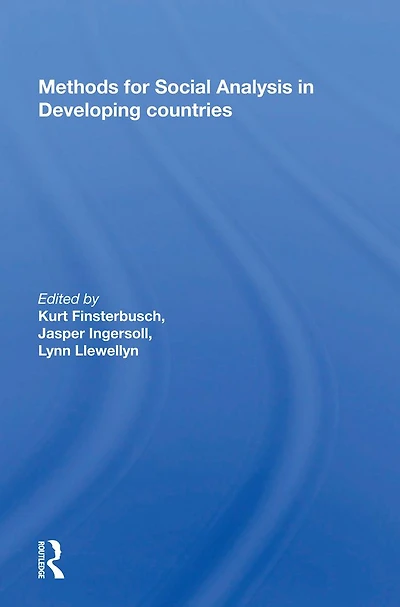 Methods for Social Analysis Developing Countries
