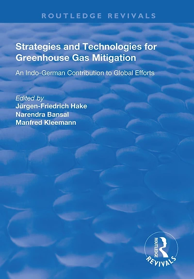 Strategies and Technologies for Greenhouse Gas Mitigation: An Indo-German Contribution to Global Efforts