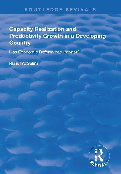 Capacity Realization and Productivity Growth in a Developing Country: Has Economic Reform Had Impact?