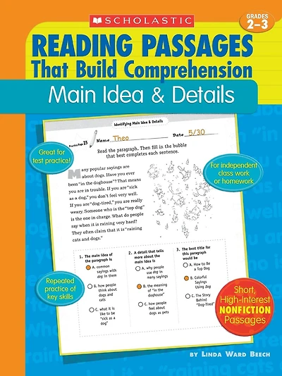 Reading Passages That Build Comprehension: Main Idea and Details Grades 2-3