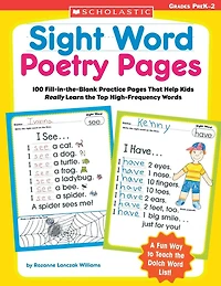 Sight Word Poetry Pages