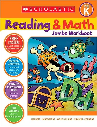 Reading and Math Jumbo Workbook: Pre-K