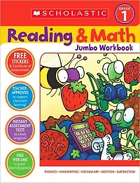 Reading and Math Jumbo Workbook: Grade 1