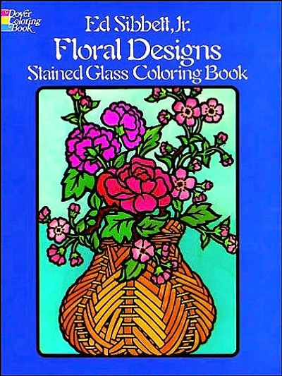 Floral Designs Stained Glass Coloring Book