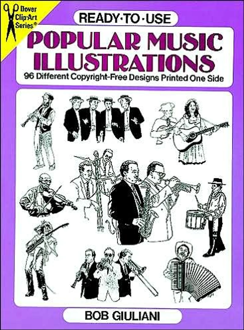 Ready-to-Use Popular Music Illustrations: 96 Different Copyright-Free Designs Printed One Side