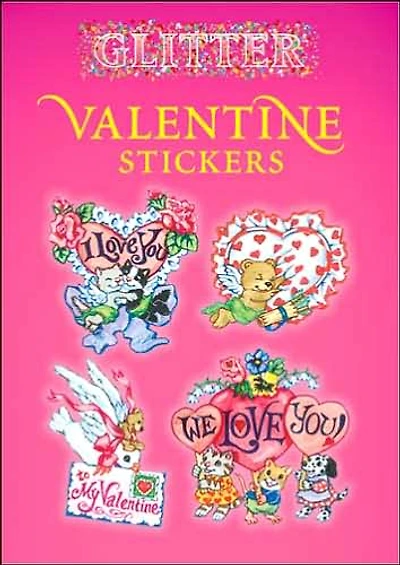 Glitter Valentine Stickers