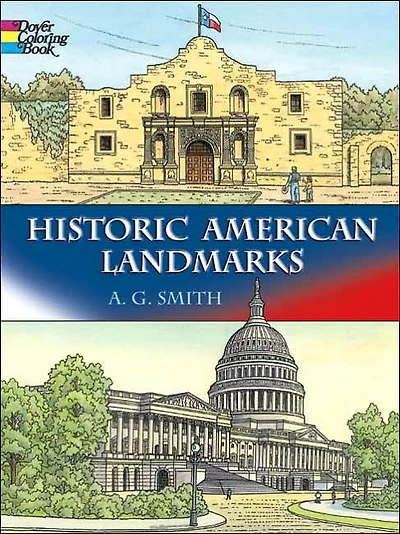 Historic American Landmarks Coloring Book